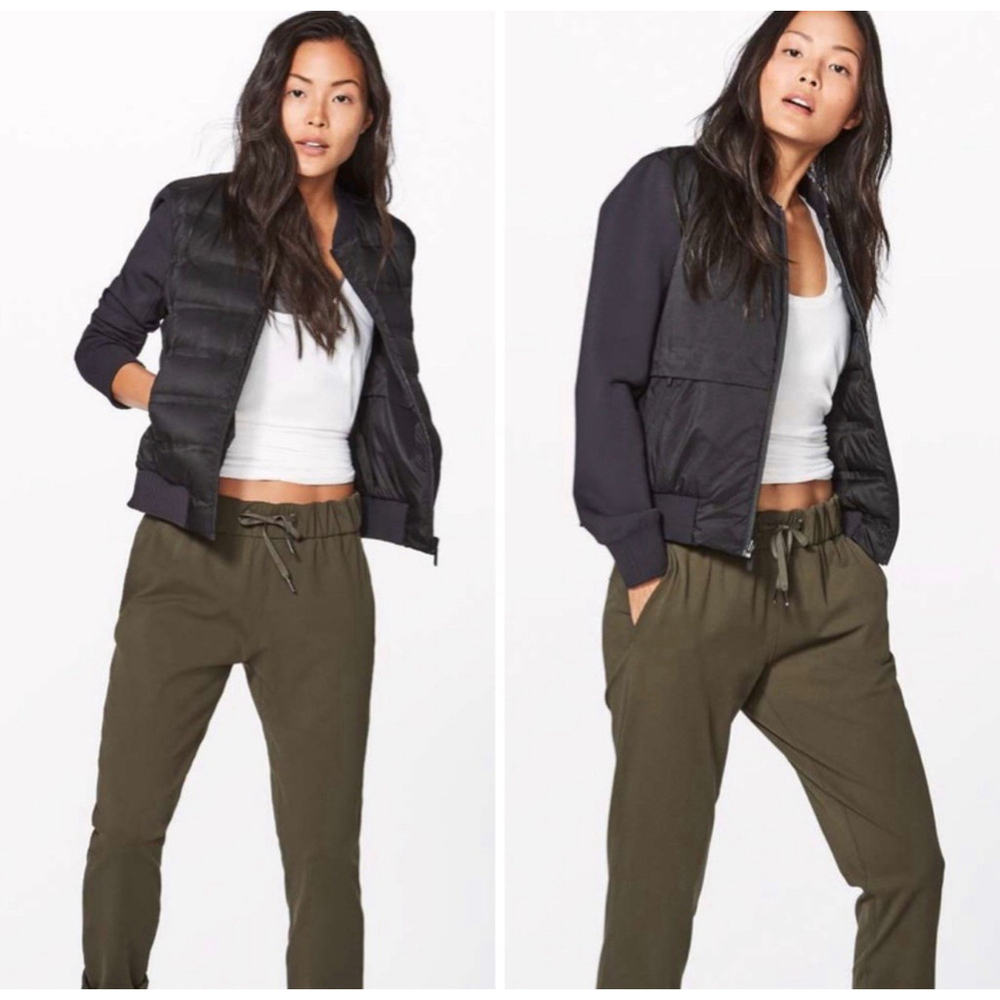 Lululemon Womens Down & Around Bomber 800 Fill Full Zip Reversible Size 6 LKNEW!